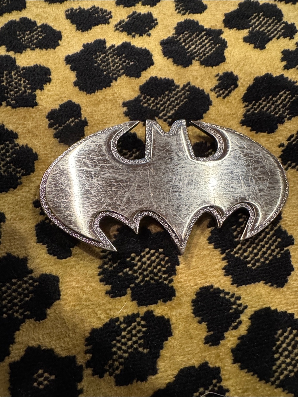 DC Comics Silver Batman Emblem Belt Buckle